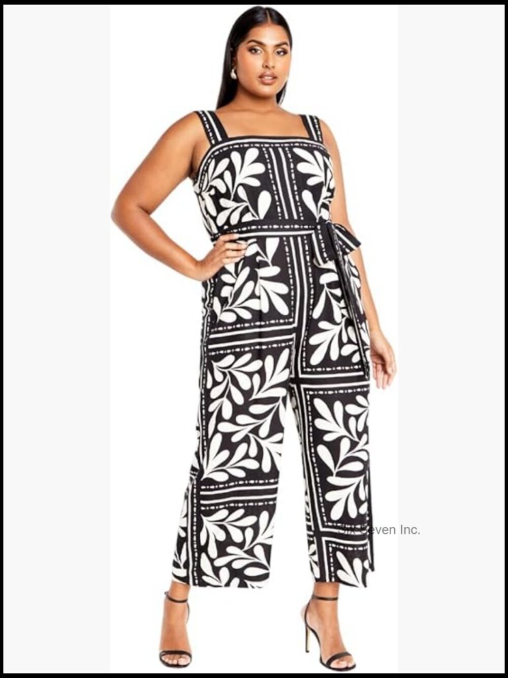 Polyester Blend Jumpsuit With Removable Waist Tie And Belt Loops